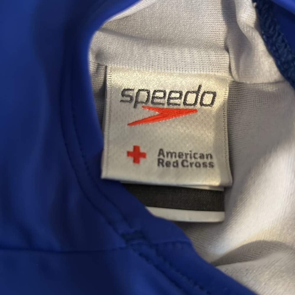 Speedo Infant 1 PC Racerback Swimsuit Size 12M Royal Blue Snap Crotch Lined - Picture 4 of 5
